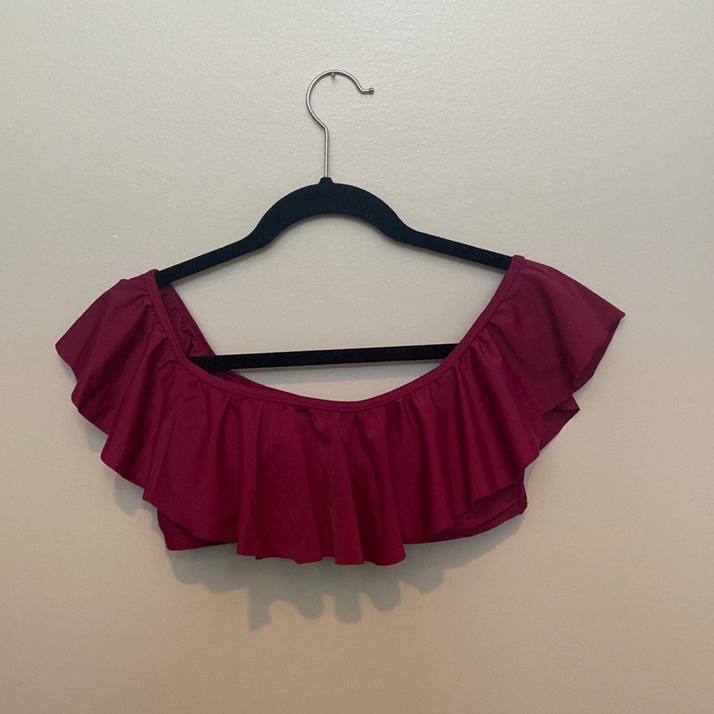 Off the shoulder bandeau bikini top